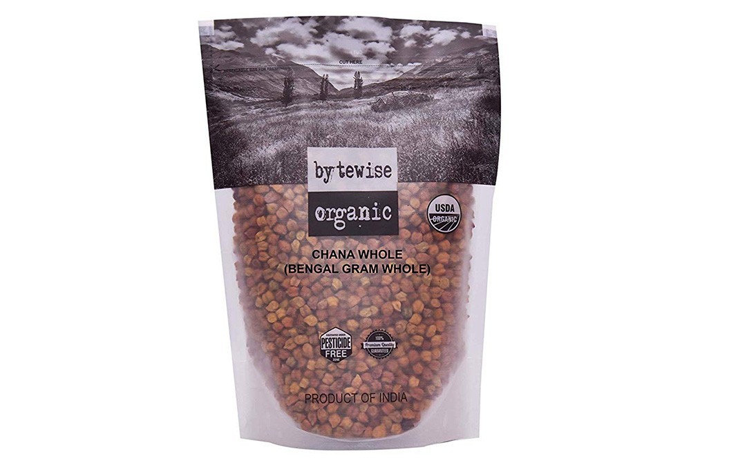 Bytewise Organic Chana Whole (Bengal Gram Whole)   Pack  500 grams